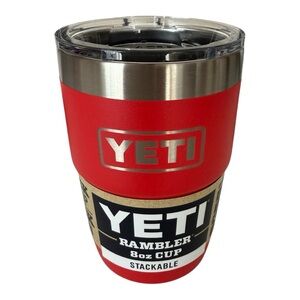 Yeti 8 oz Rambler Stackable Cup Rescue Red